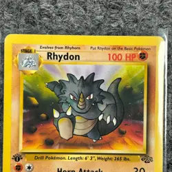 Vintage Pokemon Jungle Rhydon 1st edition 45/64 Non-Holo LP - Image 3