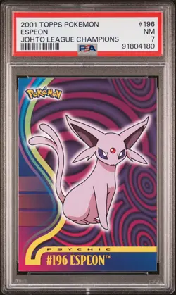 2001 Topps Pokemon Johto League Champions Espeon #196 PSA 7 - Image 1
