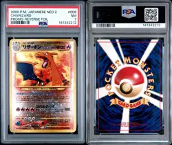 PSA 7 2000 Pokemon P.M. Japanese NEO 2 Charizard #006 Promo Reverse Foil - Image 3