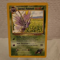 Pokemon Sabrina's Venomoth Gym Heroes 34/132 Rare 60 HP Regular English - Image 1