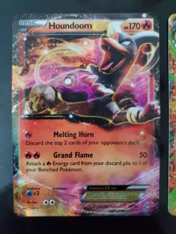 Houndoom EX 21/162 M Houndoom EX 22/162 Holo Pokemon TCG Card XY Breakthrough NM - Image 2