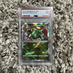 Pokemon TCG Card Radiant Venusaur 004/071 S10b Pokemon Go *Japanese* - PSA 9 - Image 1
