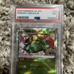 Pokemon TCG Card Radiant Venusaur 004/071 S10b Pokemon Go *Japanese* - PSA 9 - Image 3