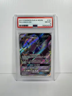 PSA 8 - Lunala GX 141/149 Pokemon Card - Sun & Moon 2017 Full Art Ultra Rare - Image 1
