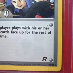 Here Comes Team Rocket! - 71/82 - Pokemon Trainer Card Unlimited Rare Card LP - Image 5