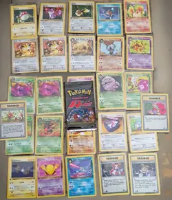 Dark Pokemon Rocket Set 1st Edition 27 Cards WOTC + Vintage Booster Pack LP-NM - Image 1