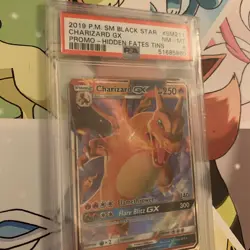 PSA 8 Charizard GX black star Promo Hidden Fates 2019 hidden Fates Pokemon card. - Image 2