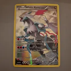 Pokemon Card White Kyurem XY81 Black Star Promo Full Art Pokemon Card EX/NM - Image 1
