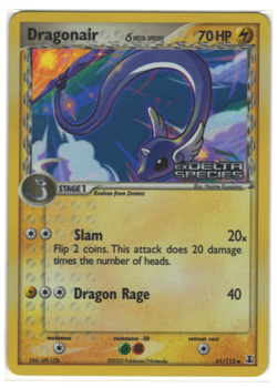 Pokemon TCG-Dragonair-EX Delta Species-41/113-70HP-Reverse Holo-Uncommon NM - Image 1