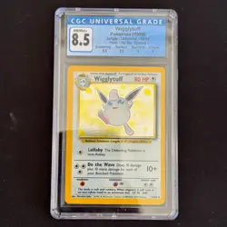 1999 Pokemon WIGGLYTUFF Jungle Set NO SYMBOL Misprint INK ERROR Holo Bleed 16/64 - Image 1