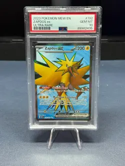 Pokemon 2023 Mew En 151 ZAPDOS EX Ultra Rare #192 PSA 10 Gem Mint - Image 1