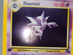 Pokemon Haunter 6/62 Fossil 1st Edition Holo LP sc - Image 2