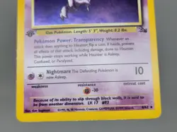 Pokemon Haunter 6/62 Fossil 1st Edition Holo LP sc - Image 4