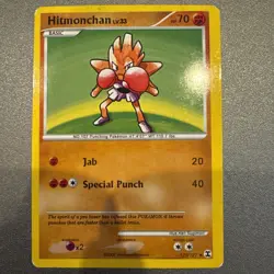 2009 POKEMON PLATINUM HITMONCHAN LV. 33 SECRET RARE 129/127 EXC - Image 1