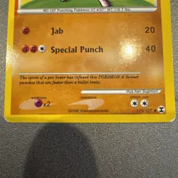 2009 POKEMON PLATINUM HITMONCHAN LV. 33 SECRET RARE 129/127 EXC - Image 3