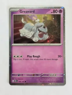 Greavard 100/197 with 2 SWIRLS Cosmos Holo Obsidian Flames OBF 2023 NM - Image 3