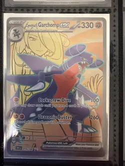 Pokemon TCG Cynthia's Garchomp EX 215/182 Destined Rivals Ultra Rare English - Image 1