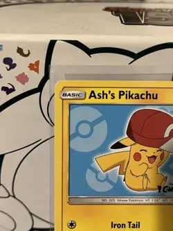 Pokemon TCG Ash's Pikachu SM113 Black Star Promo - Image 2