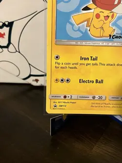 Pokemon TCG Ash's Pikachu SM113 Black Star Promo - Image 5