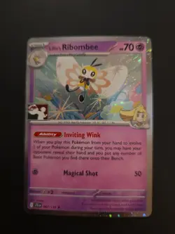 Lillie's Ribombee 067/159 Cosmos Holo Pokemon Play! Prize Pack Play - Image 1