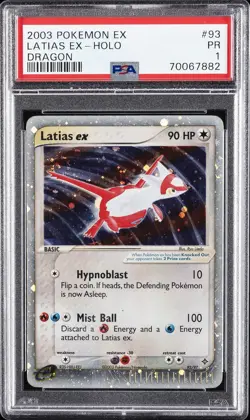 2003 POKEMON EX DRAGON #93 LATIAS EX-HOLO PSA 1 - Image 1