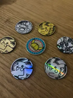 Nintendo Pokemon XY Coins Lot of 7 - Pikachu, Detective Pikachu, Mega Evolutions - Image 2