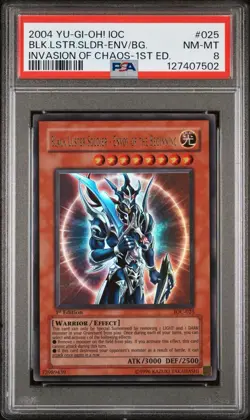 NM-MT PSA 8 Black Luster Soldier Envoy of the Beginning IOC-025 1st Yugioh - Image 1