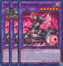Yugioh! 3x Fiendsmith's Lacrima INFO-EN035 Common 1st Ed NM - Image 1