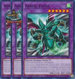 Yugioh! 3x Aerial Eater INFO-EN089 Common 1st Ed NM - Image 1