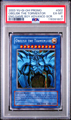 PSA 6 Obelisk the Tormentor GBI-002 Secret Rare Game Boy Advance Promo YUGIOH - Image 1