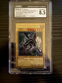 Yu-Gi-Oh! North American English Red-Eyes B. Dragon SDJ-001 2003 CGC 8.5 - Image 1