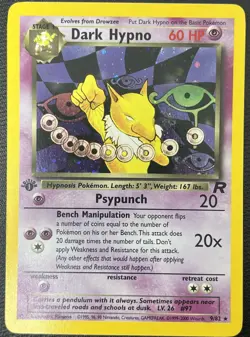 Dark Hypno 1st Edition 9/82 Team Rocket Holo Rare Pokemon Card NM - Image 1