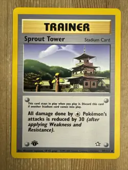 Sprout Tower - 97/111 - 1st Edition Neo Genesis Set - Pokemon Card - VLP - Image 1