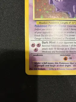 Pokemon TCG Gengar Fossil Unlimited Holo Rare Card 5/62 Vintage - Image 5