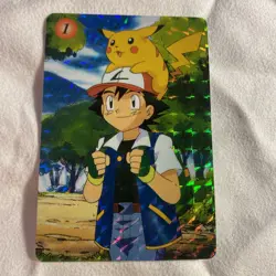 Singing Jigglypuff 1996 vending machine series holo sticker pokemon card. Ash - Image 2