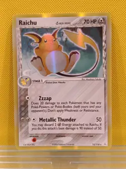 Pokemon Card Raichu EX Holon Phantoms Holo Rare 15/110 Light Play - Image 1