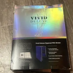 Ultra PRO 9Pocket Zippered PRO Binder Vivid Deluxe Color 360 Cards Organizer Blu - Image 5
