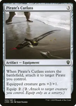 MTG Commander Legends *FOIL* C Pirate's Cutlass #333 - Image 1