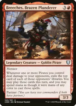 MTG Commander Legends U Breeches Brazen Plunderer #165 PLAYSET x4 4x - Image 1