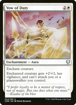 MTG Commander Legends *FOIL* U Vow of Duty #054 - Image 1
