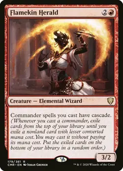 MTG Commander Legends R Flamekin Herald #179 - Image 1
