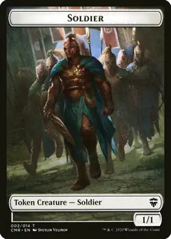 MTG Commander Legends Token Soldier #002 PLAYSET x4 4x - Image 1