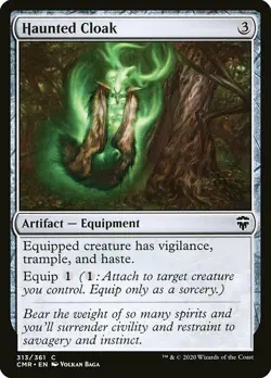 MTG Commander Legends C Haunted Cloak #313 PLAYSET x4 4x - Image 1