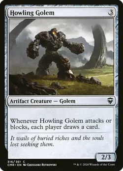 MTG Commander Legends *FOIL* C Howling Golem #316 - Image 1