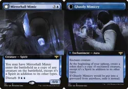 1x Mirrorhall Mimic // Ghastly Mimicry - Foil Extended NM Eng MTG - Crimson Vow - Image 1