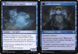 1x Mischievous Catgeist // Catlike Curiosity NM Eng MTG - Crimson Vow - Image 1