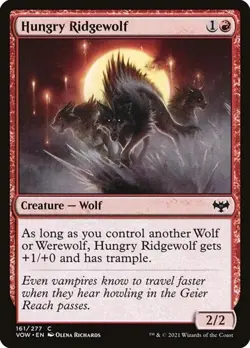 1x Hungry Ridgewolf NM Eng MTG - Crimson Vow - Image 1