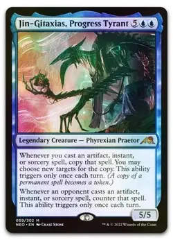 Jin-Gitaxias, Progress Tyrant #59 (Foil) NM Kamigawa Neon Dynasty NEO Magic MTG - Image 1