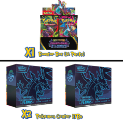 LOT of Sealed Phantasmal Flames 🔥 1 Booster Box and 🔥 2 Pokemon Center Etbs - Image 1