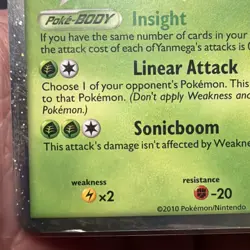 Yanmega 98/102 Rare Prime HGSS Triumphant Pokemon MP - Image 4